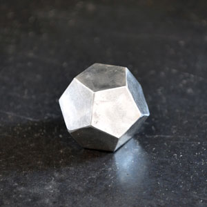Platonischer Körper: Dodekaeder Silber 999 