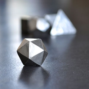 Platonischer Körper: Ikosaeder Silber 999 