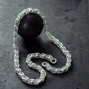 Nugget Männerkette Silber 999 