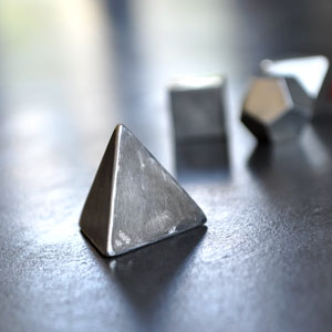 Platonischer Körper: Tetraeder Silber 999 